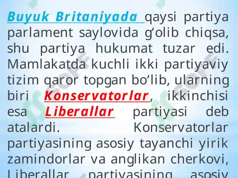 Buyuk Britaniyaning siyosiy va iqtisodiy aholi 2