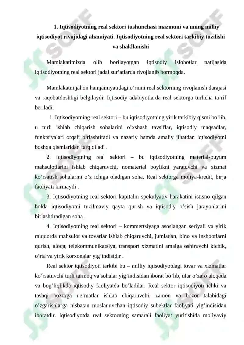 Iqtisodiyotni Rivojlantirishda Real Sektor va Xususiy Investitsiyalarning O'rni 2