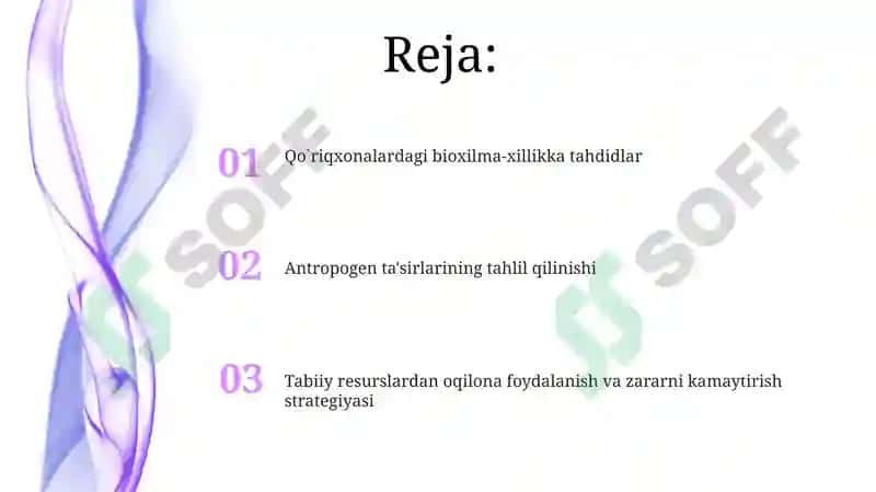 Tabiiy hududlarda bioxilmaxillikka antropogen tasirlar 2
