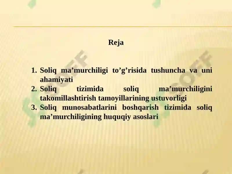 Soliq ma’muriyat huquqiyasoslari 2
