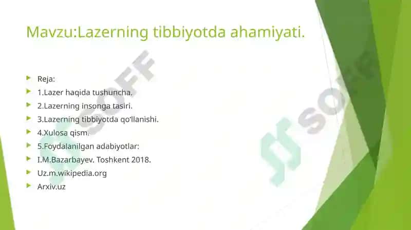 Lazerning Tibbiyotda Ahamiyati 2