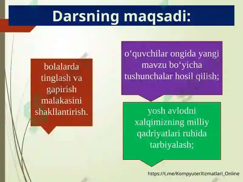 TINGLASH VA GAPIRISH MALAKASINI SHAKLLANTIRISH 2