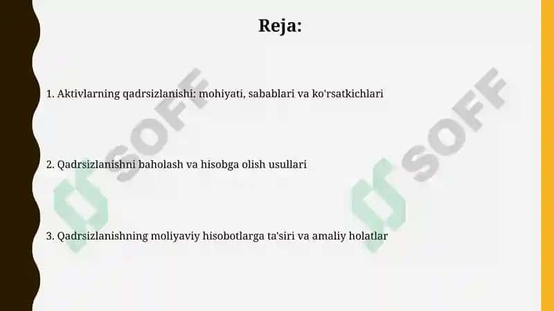 Aktivlarning qadrsizlanishi mohiyati va sabablari 2