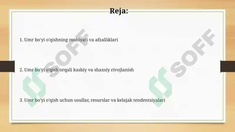 Umr bo'yi o'qish: Ta'rif va afzalliklari 2