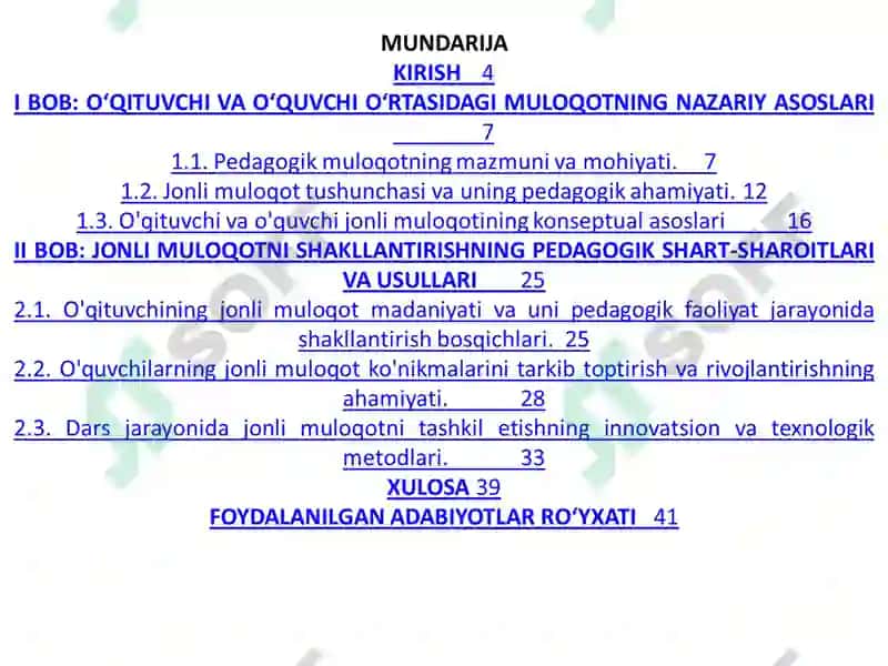 O’qituvchi va o’quvchi o’rtasida jonli muloqotni tashkil etish usullari 2