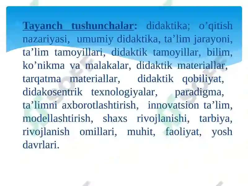 Shaxsning rivojlanishi, tarbiyasi va ijtimoiylashuvi 2