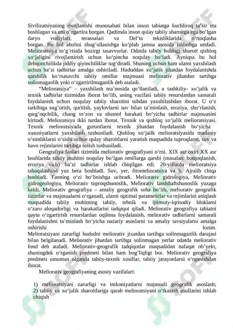 Geografiya va meliorativ geografiya 2