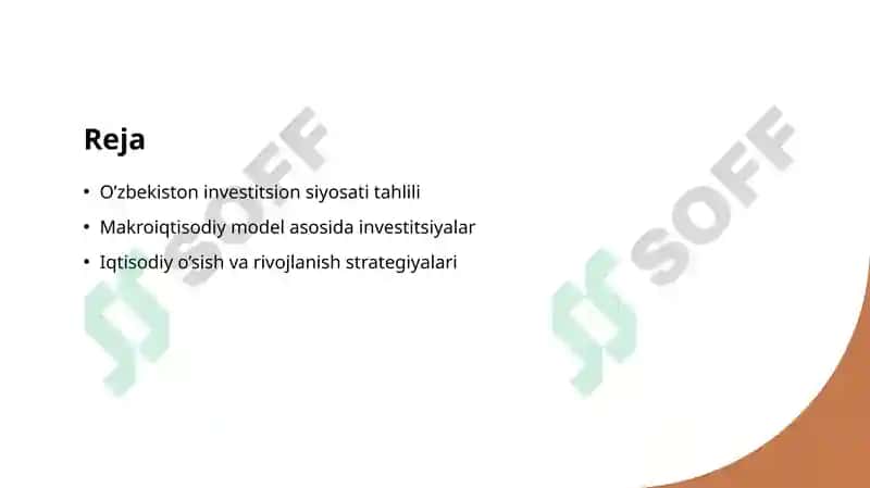 O’zbekiston investitsion siyosati tahlili 2