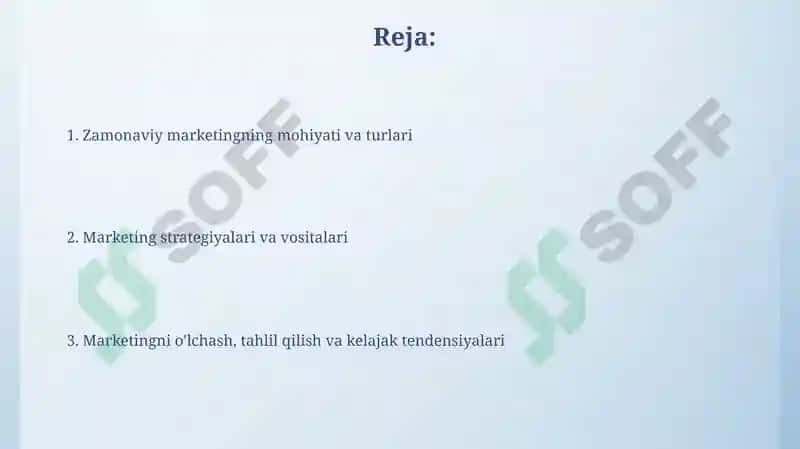 Zamonaviy marketing va uning turlari 2