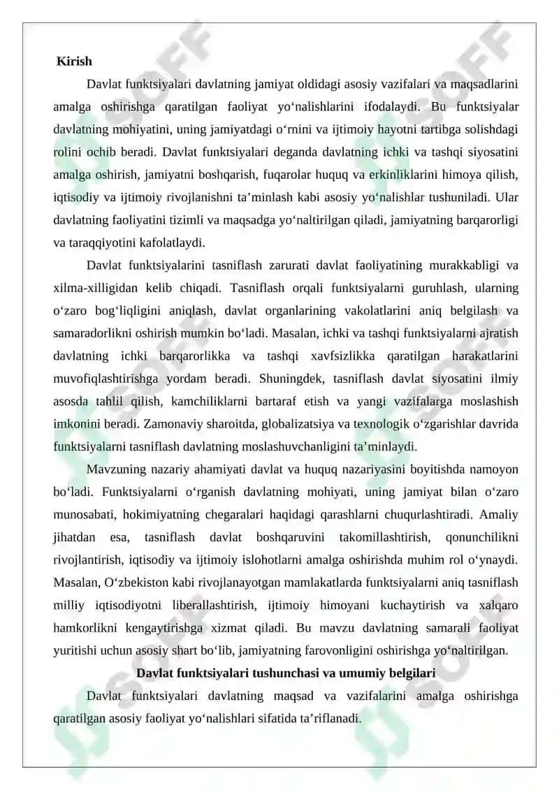 Davlat funktsiyalarini tasniflash 2