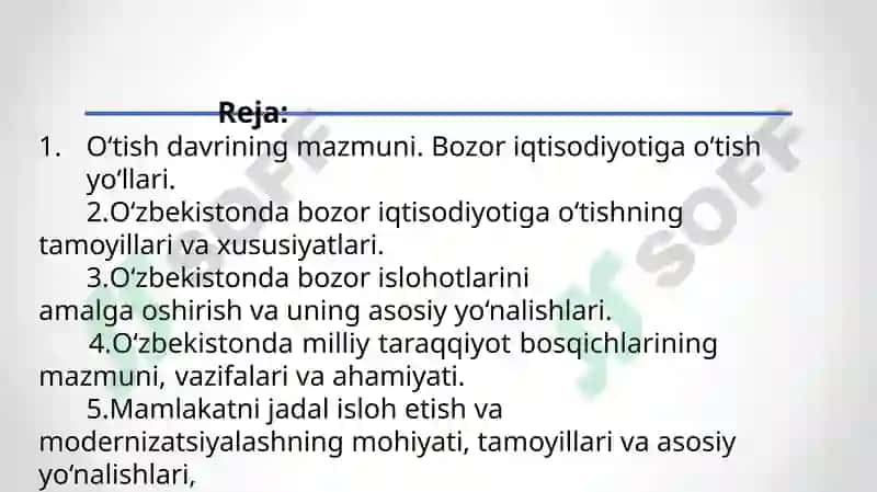Bozormunosabatlariga o‘tishning milliy modeli: evolyutsiyasi, xususiyatlari va ustuvor yo‘nalishlari 2