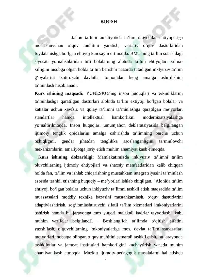 INKLYUZIV TA’LIMNING MOHIYATI VA IMKONIYATI CHEKLANGAN BOLALAR UCHUN IJTIMOIY AHAMIYATI 2