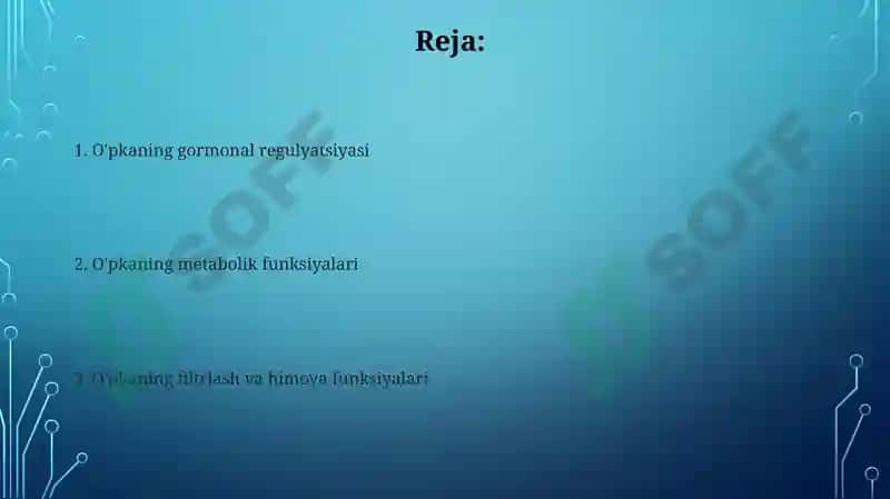 O'pkaning nafasga oid bo'lmagan funksiyalari 2