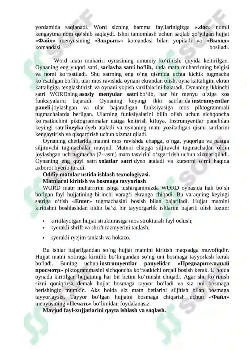 Word matn muharriri 2