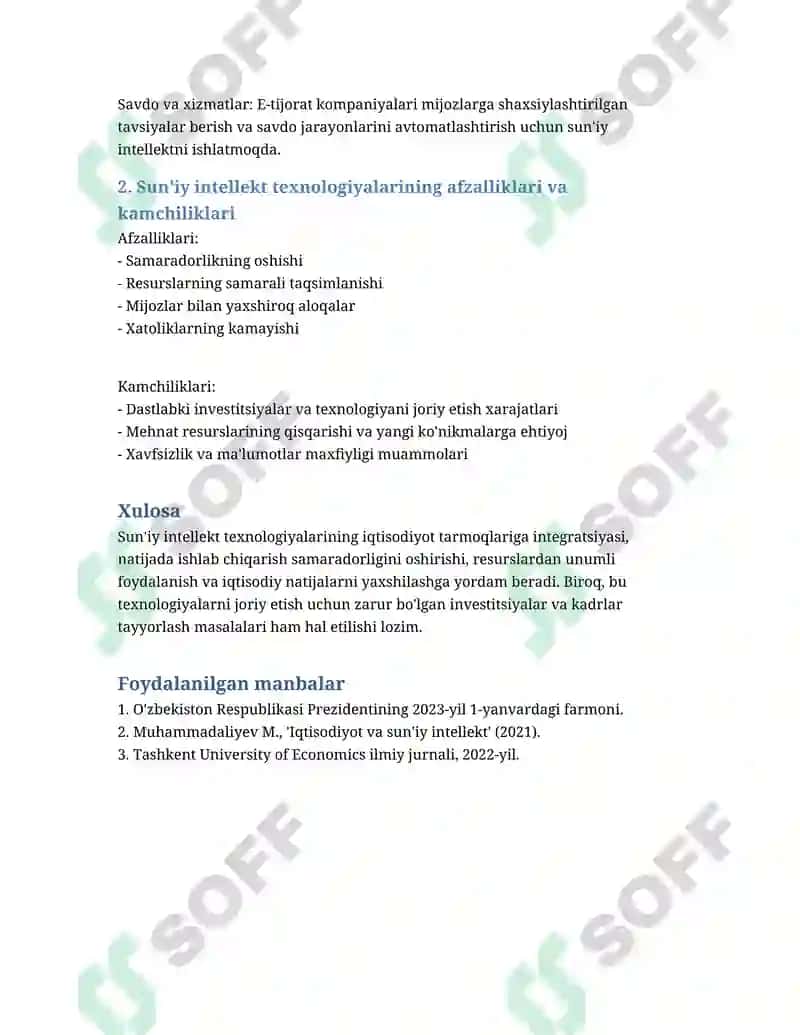 Sun'iy Intellekt Texnologiyalari 2