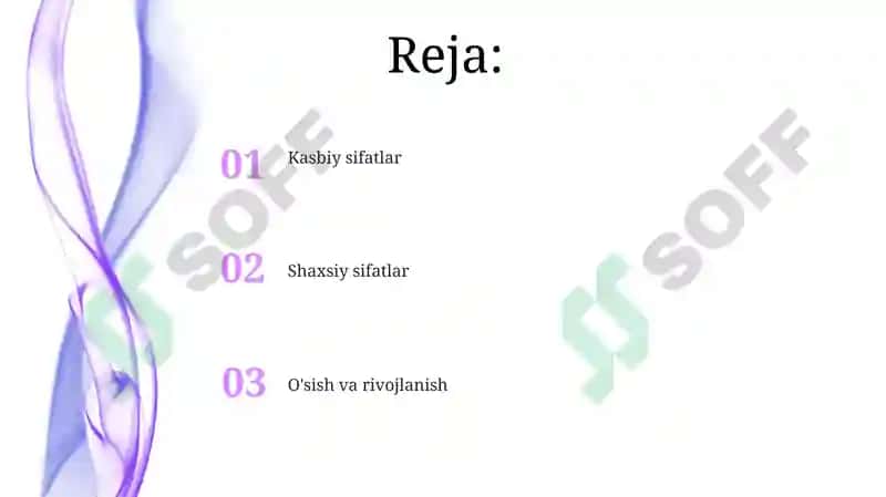 Kasbiy sifat komponentlari 2