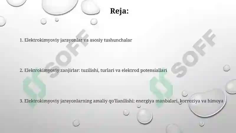 Elektrokimyoviy jarayonlar 2