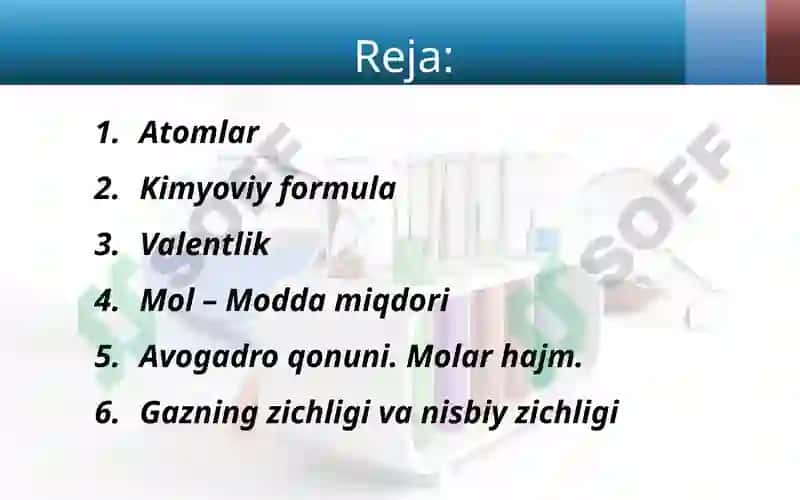 8-sinf Kimyofanidarsligi asosida 1-mavzu 2