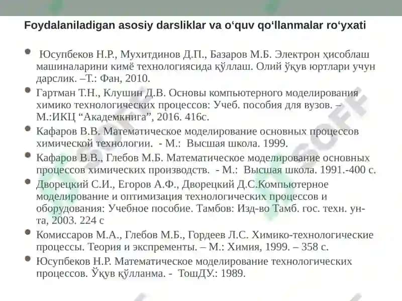 Matematik modellarni qurishning blokli tamoyili 2
