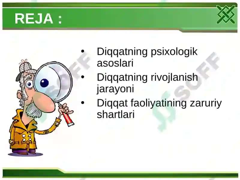 Diqqatning rivojlanishi va diqqat faoliyatining zaruriy sharti 2