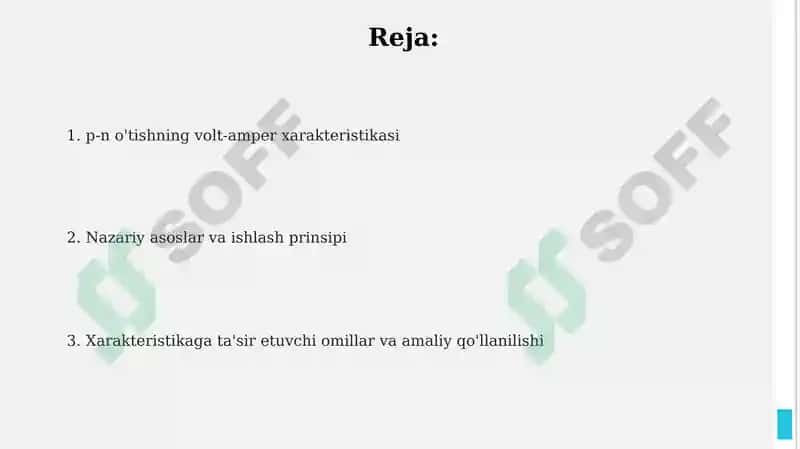 p-n oʻtishning volt amper haraktiristikasi 2