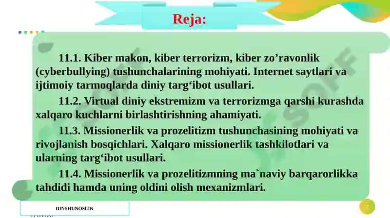 Kiber makondadin. Missionerlik va prozelitizmning ijtimoiy-siyosiy xavfi 2