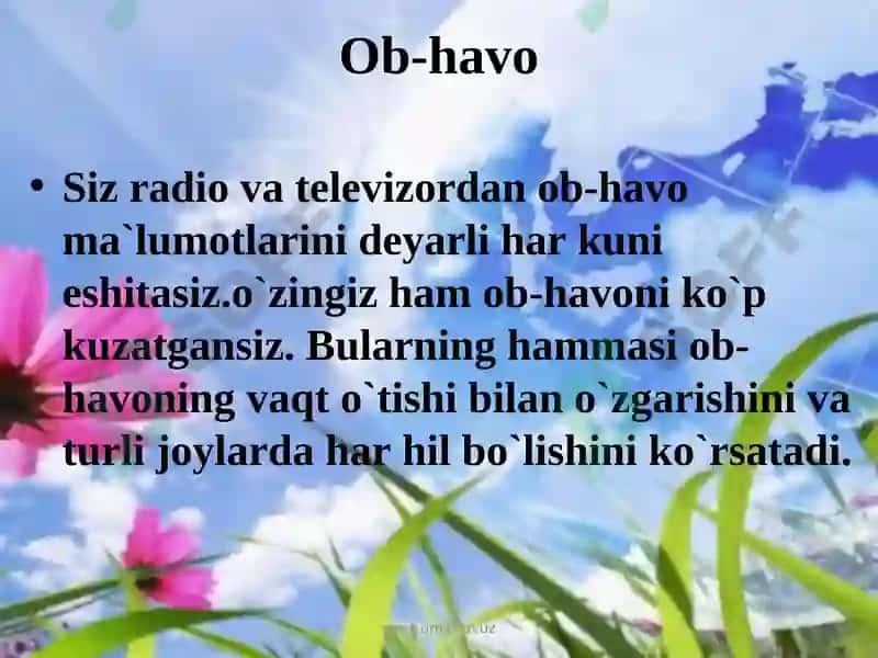 Ob-havo va iqlim 2