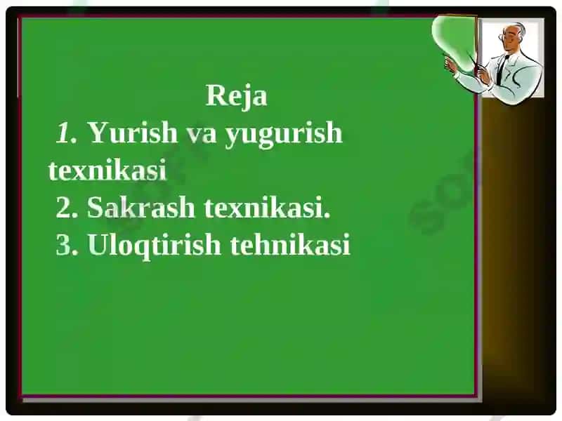 Sportcha yurish bo‘yicha mashg‘ulotlarni tashkil etish va olib borish 2