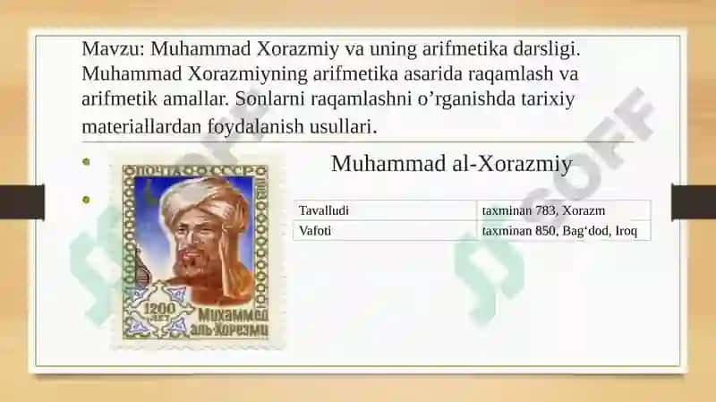 Muhammad Xorazmiy va uning arifmetika darsligi 2