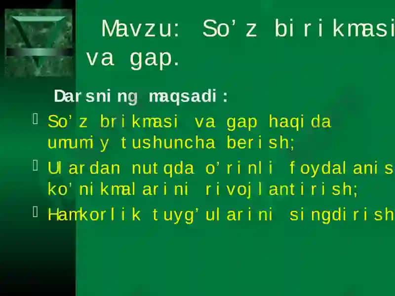 So’z birikmasi va gap 2