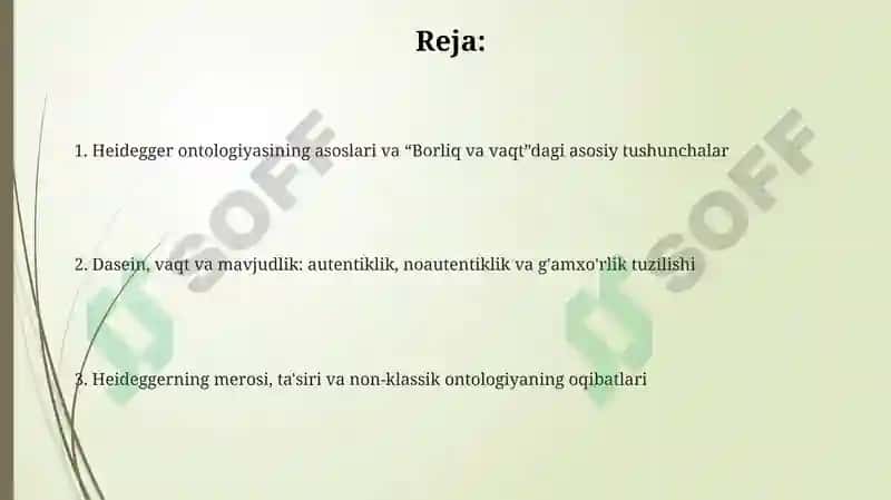 Heidegger ontologiyasi 2