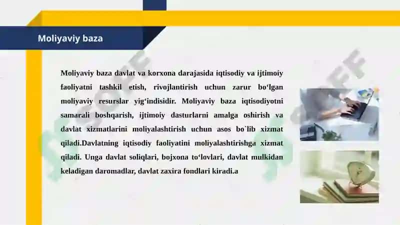 Moliyaviy bazaning moxiyati,  zarurligi, asosiy vositalari va turlari 2