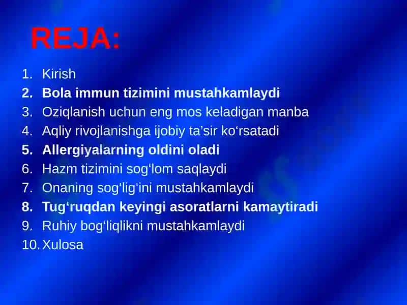 Ona suti - chaqaloqning sog‘lom o‘sishi va rivojlanishi 2