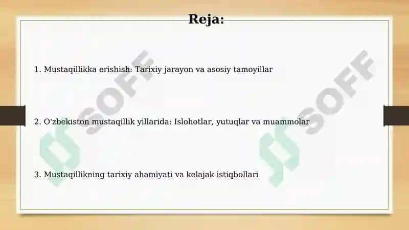 O'zbekiston mustaqilligi va tarixiy ahamiyati 2