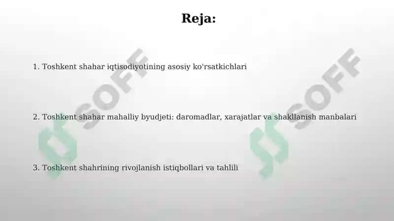 Toshkent shahar Yaim va iqtisodiy ko'rsatkichlari, mahalliy byudjeti 2