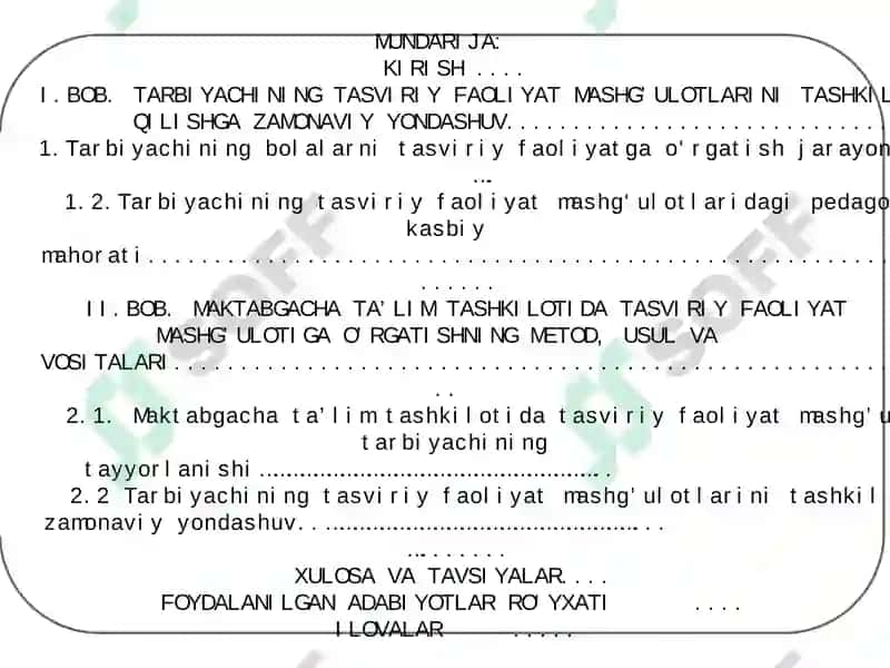 TARBIYACHINING TASVIRIY FAOLIYAT MASHG’ULOTLARINI TASHKIL QILISHIGA ZAMONAVIY YONDASHUVI 2