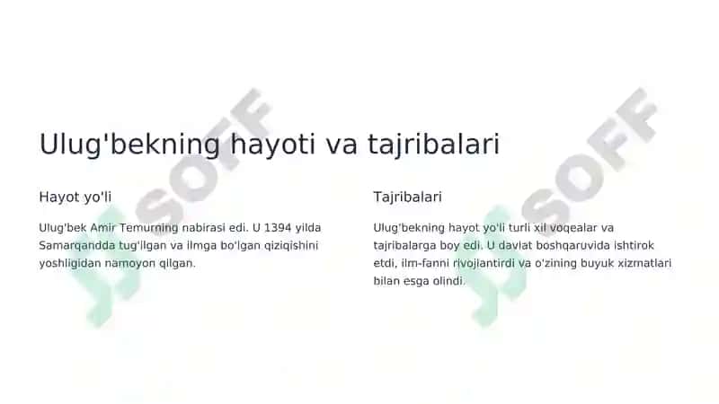 Mirzo Ulug'bek - davlat arbobi va buyuk olim 2