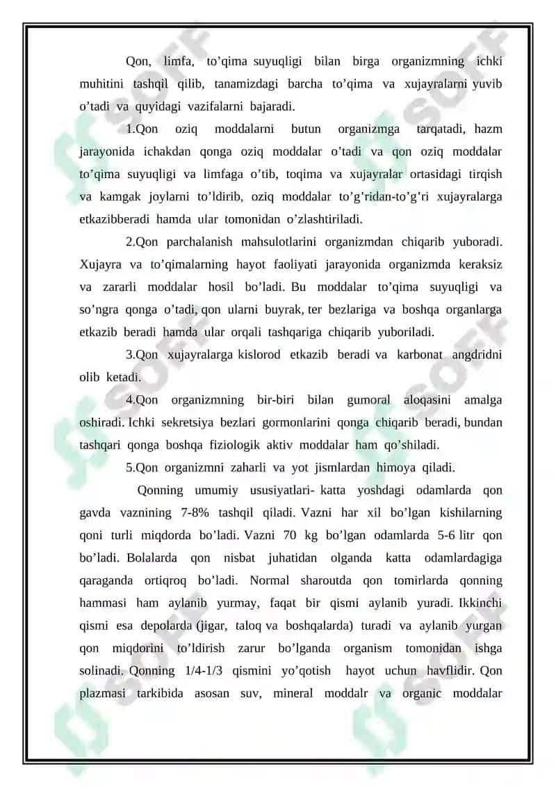 QON AYLANISH SISTEMASINING FIZIK ASOSLARI 2