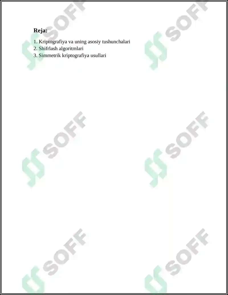 AXBOROTNI XIMOYALASHNING KRIPTOGRAFIK USULLARI 2