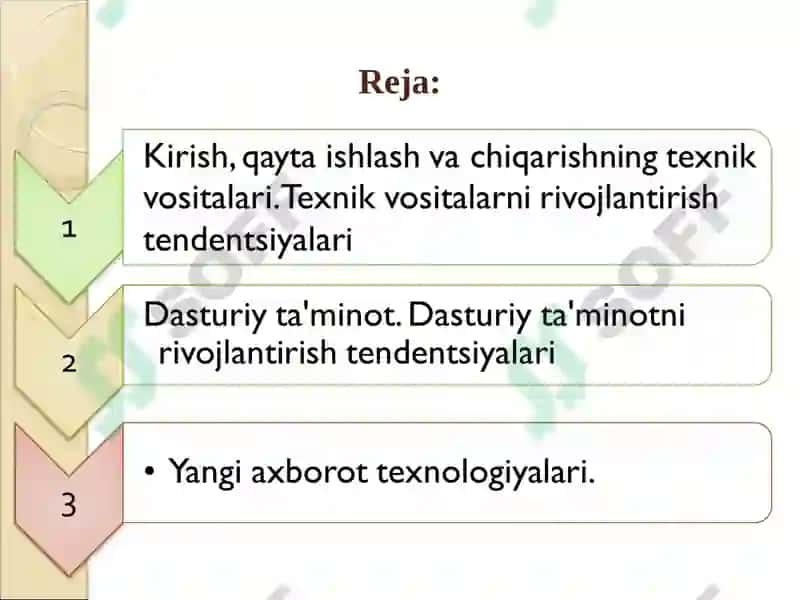AXBOROT TEXNOLOGIYALAR INFRATUZILMASI VA YANGI TEXNOLOGIYALAR 2