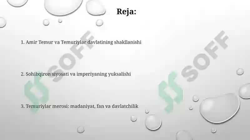Amir Temur va Temuriylar davlati 2