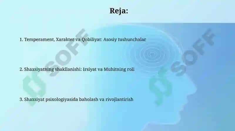 Shaxs psixologiyasi: temperament, xarakter va qobiliyat 2