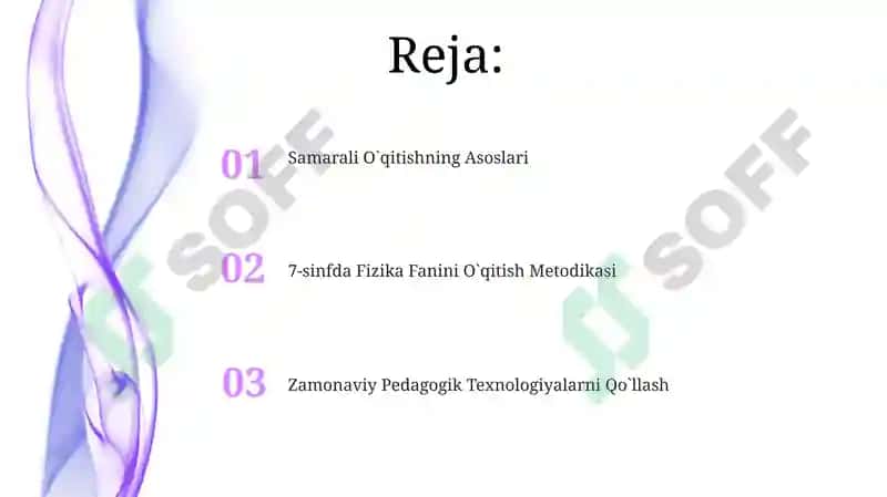 7-sinfda fizika fanini o'qitish metodikasi 2