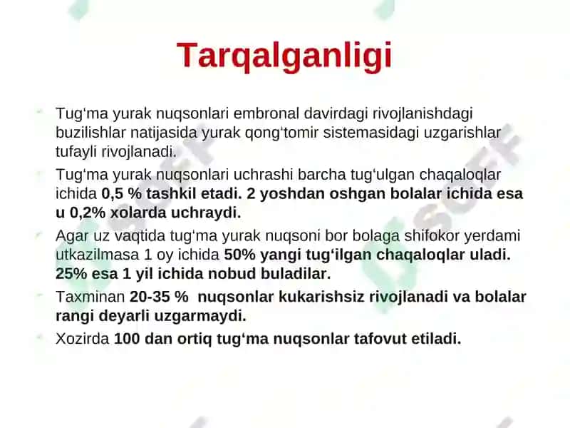 YURAK NUQSONLARI ETIOLOGIYASI PATOGENEZI 2