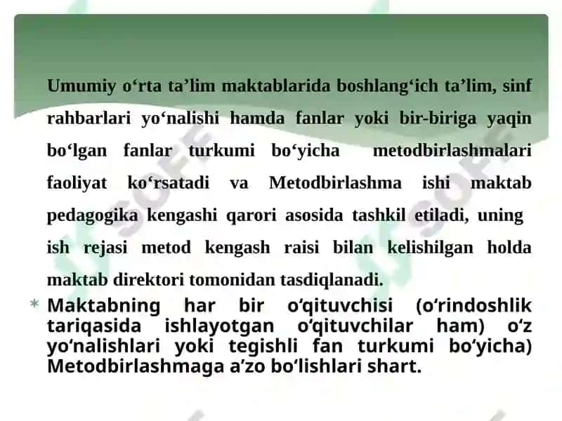 UOTMda metod birlashmalar faoliyatini tashkil etish 2
