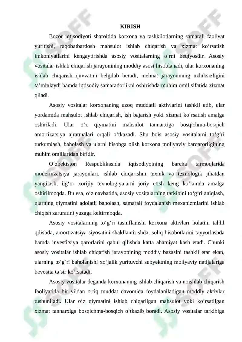 Asosiy vositalarning turkumlanishi va baxolanishi 2