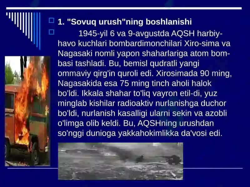 IKKINCHI JAHON URUSHIDAN SO'NG XALQARO MUNOSABATLAR 2