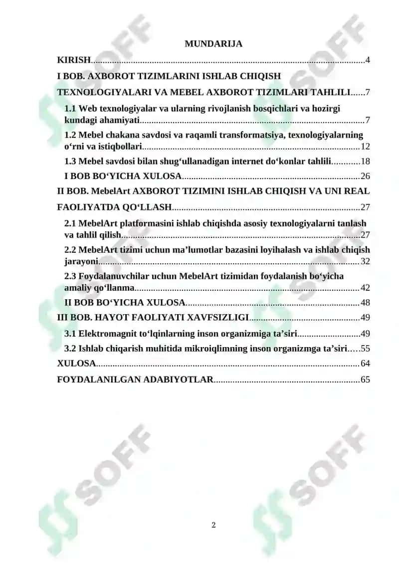 MebelArt AXBOROT TIZIMI 2