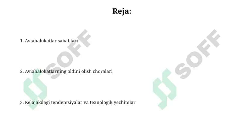 Aviahalokatlar sabablari 2