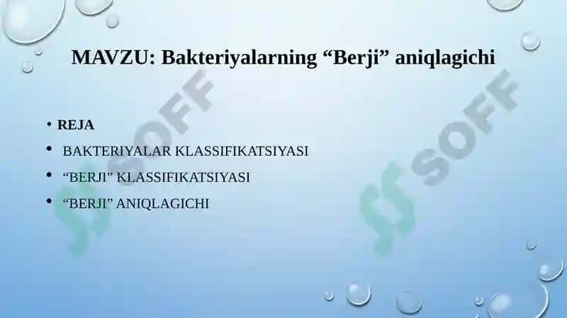 Bakteriyalaring “bejri” sinamasi 2